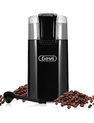 Gevi One-Touch Button Electric Coffee Grinder Coffee Bean Grinder for Coffee Espresso Latte Mochas, Noiseless Operation. GECGI140-U-1