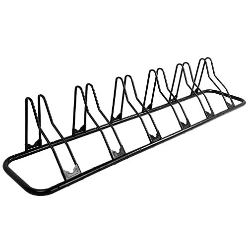 CyclingDeal 6 Bikes Bicycles Floor Type Parking Rack Stand - for Mountain MTB and Road Bike Indoor Garage Storage