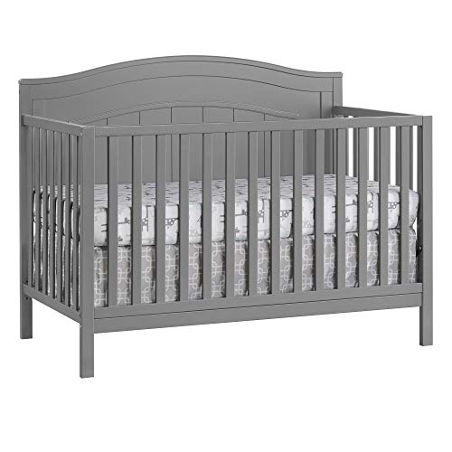 Oxford Baby North Bay 4-in-1 Convertible Baby Crib, Dove Gray, GreenGuard Gold Certified