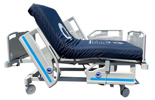 Point A (Model No : PAM-3H) Premium 3 Function Full Electric Hospital ICU Bed with 5.9' Memory Foam Mattress Included LINAK Motor & Control System and Central Locking System with 6' Casters