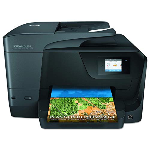 HP OfficeJet Pro 8710 All-in-One Wireless Color Printer, HP Instant Ink or Amazon Dash replenishment ready (M9L66A), Black