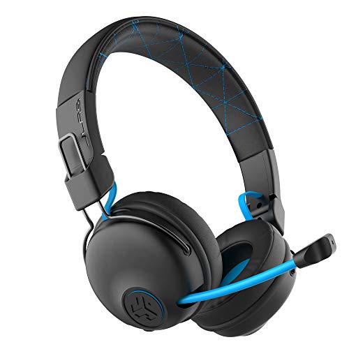 JLab Play Gaming Wireless Headset | 22+ Hour Bluetooth 5 Playtime 60ms Super-Low Latency for Mobile Gameplay | Retractable Boom Mic | AUX Gaming Cord Compatible with Gaming Consoles