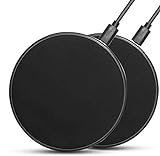 2Pcs Wireless Charger,10W/7.5W/5W S6/S7/S8/S9/S10/S20 Note 10 Wireless Charger Pad Compatible with iphone8/8plus iPhone X Samsung Galaxy S20/S10/S9/S8/S7/Edge/Plus Active