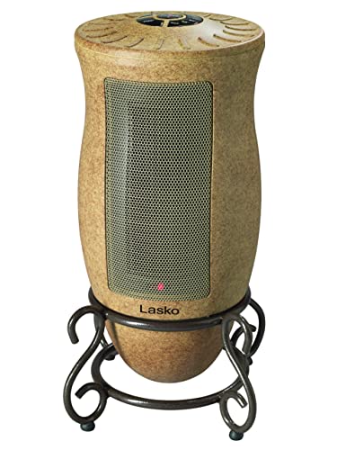 Lasko Oscillating Designer Series Ceramic Space Heater for Home with Adjustable Thermostat, Timer and 2-Speeds, 16 Inches, 1500W, Beige, 6405