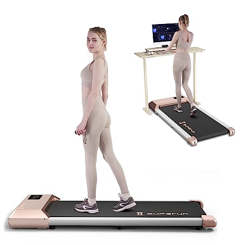 SupeRun Walking Pad, Under Desk Treadmill with Remote Control, Walking Treadmill for Walking Jogging, Portable Treadmill for Home/Office Gym Cardio Fitness