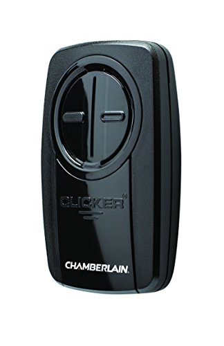 Chamberlain KLIK5U-BK2 Clicker 2-Button Garage Door Opener Remote with Visor Clip, Black
