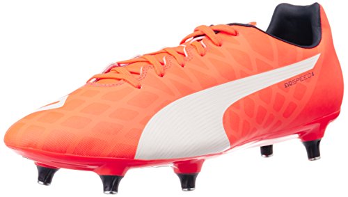 PUMA Evospeed 5.4 SG Mens Leather Soccer Boots/Cleats-Orange-10.5