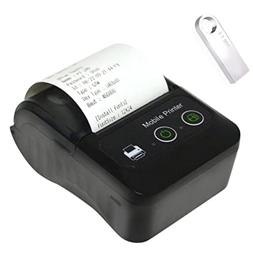 GZGYNADAST 58mm Bluetooth Receipt Thermal Printer, Portable Mini Pocket Wireless 2 inch iOS Android ipad Bill Invoice Ticket pos Thermal Direct Handheld Printing Machine for Small Business