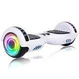 SISIGAD Hoverboard, with Bluetooth and Colorful Lights Self Balancing Scooter Smart Hoverboard for kids ages 6-12