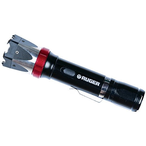 Ruger Stun Gun & Flashlight – Rechargeable – Belt Clip & Holster – Manufactured by SABRE