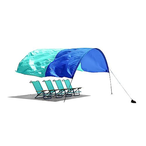 Shibumi Shade®, World's Best Beach Shade, The Original Wind-Powered® Beach Canopy, Provides 150 Sq. Ft. of Shade, Compact & Easy to Carry, Sets up in 3 Minutes, Designed & Sewn in America