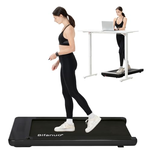 Bifanuo Walking Pad - Under Desk Treadmill, Treadmills for Home/Office, Portable Treadmill, Walking Pad Treadmill Under Desk with Remote Control LED Display- Ideal for Fitness Enthusiasts (Black)