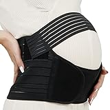 SINROBO Maternity Belt , Pregnancy 3 in 1 Support Belt for Back /Pelvic/Hip/Waist Pain , Maternity Band Belly Support for Pregnancy with Lightweight Breathable Materials and Adjustable Size (Large, Black)