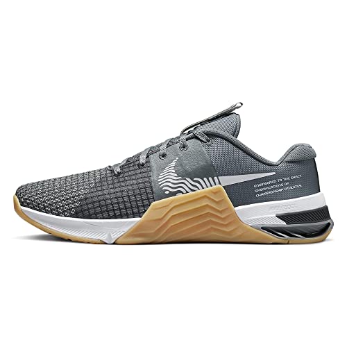 Nike Men's Metcon 8 Training Shoe (Smoke Grey/White/Dark Smoke Grey, us_Footwear_Size_System, Adult, Men, Numeric, Medium, Numeric_10)