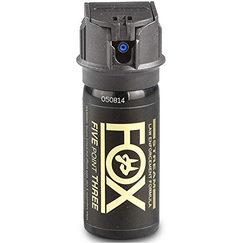 ACK, LLC Fox Labs 1.5 Ounce 2% OC 5.3-mm Flip Top Stream Pepper Spray, Black