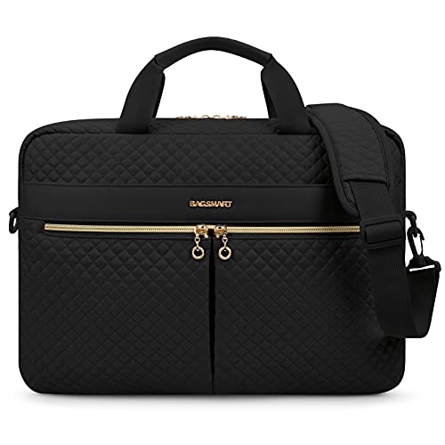 BAGSMART 17.3 Inch Laptop Bag, Briefcase for Women Computer Messenger Bag Office Travel Business,Black