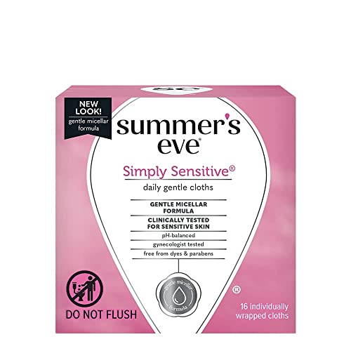 Summer's Eve Cleansing Cloths, Simply Sensitive, 16 Count