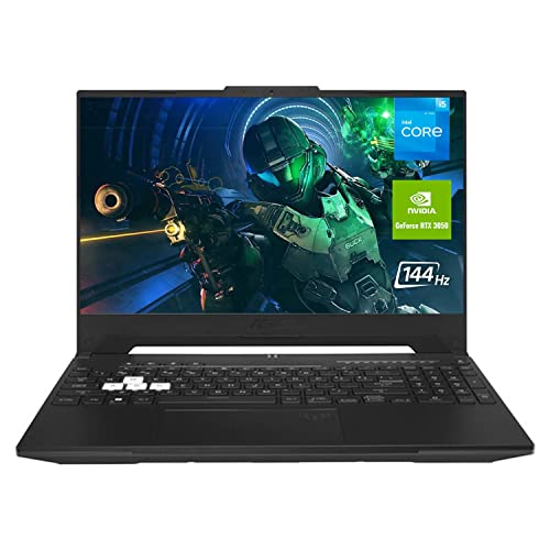 ASUS TUF Dash F15 Gaming Laptop, 15.6'' FHD Screen 144Hz, 12th Gen Intel Core i5-12450H, NVIDIA GeForce RTX 3050, 32GB RAM DDR5, 2TB SSD, Webcam, Wi-Fi 6, Backlit Keyboard, Windows 11 Home, Black