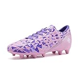 DREAM PAIRS Girls HZ19003K Soccer Football Cleats Shoes Pink Purple Size 13 M US Little Kid