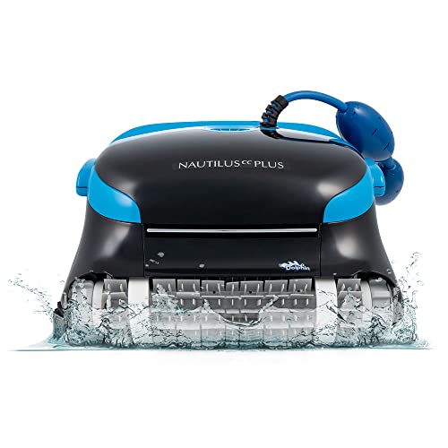 Dolphin Nautilus CC Plus Robotic Pool Vacuum Cleaner—Wall Climbing Capability—Top Load Filters for Easy Maintenance—Ideal for Above/In-Ground Pools Upto 50 FT in Length