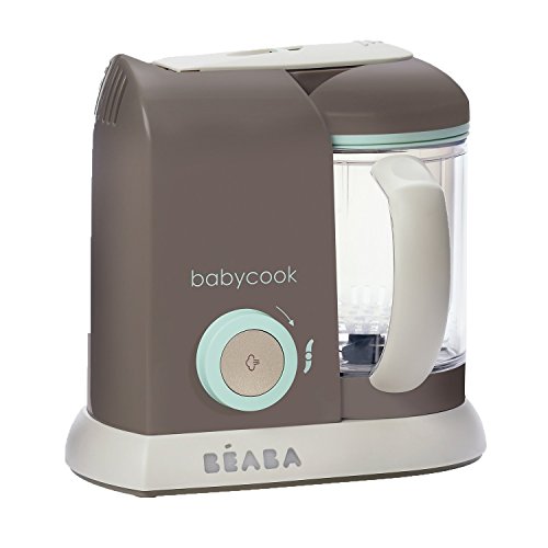 BEABA Babycook Solo 4 in 1 Baby Food Maker, Baby Food Processor, Steam Cook and Blender, Large Capacity 4.5 Cups, Cook Healthy Baby Food at Home, Dishwasher Safe, Latte Mint