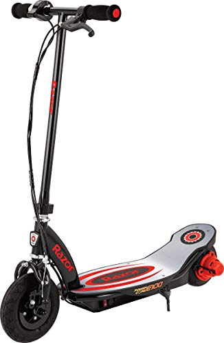 Razor Power Core E100 Electric Scooter - 100w Hub Motor, 8' Air-filled Tire, Up to 11 mph and 60 min Ride Time, for Kids Ages 8+