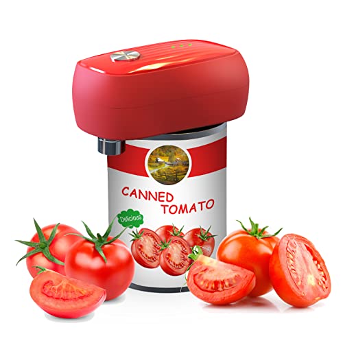 Rechargeable Can Opener, Vcwtty No Sharp Edge Electric Can Opener, Open Your Cans with A Simple Push of Button, Food-Safe,for Arthritis and Seniors