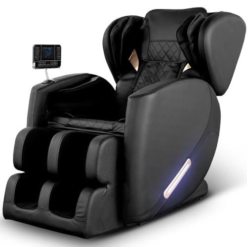 BILITOK Full Body Massage Chair with Zero Gravity, Massage Chair Recliner with Heating, Airbags, Bluetooth Speaker, Foot Roller, Touch Screen
