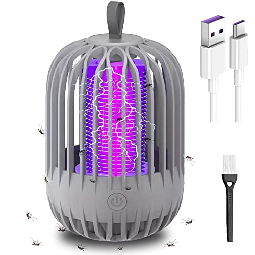 Bug Zapper Indoor,Rechargeable Bug Zapper Outdoor, Mosquito Zapper,Fly Zapper Indoor & Outdoor with USB Power Supply,Powerful Electric Mosquito Trap Indoor Bug Zapper for Home, Garden, Patio