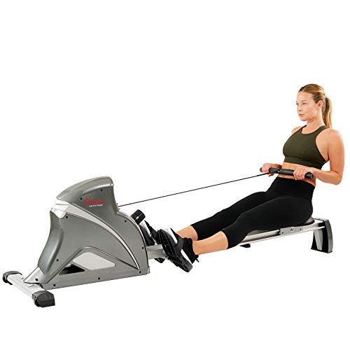 Sunny Health & Fitness Pro Rowing Machine Rower Ergometer with 10 Levels of Magnetic Resistance, Digital Monitor, 300 LB Weight Capacity - SF-RW5508