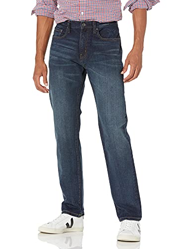 Amazon Essentials Men's Athletic-Fit Stretch Jean, Dark Wash, 33W x 32L