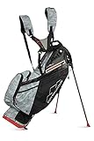 Sun Mountain Mens 2022 Golf Stand Carry 4.5LS 14-Way Divided Golf Bag - Black Gray Camo Red