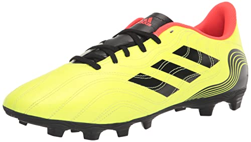 adidas Unisex Copa Sense.4 Flexible Ground Soccer Shoe, Team Solar Yellow/Black/Solar Red, 10.5 US Men