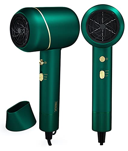 Ionic Hair Dryer, 1875W Blow Dryer with 1 Concentrator, Professional Hair Blow Dryer for Fast Drying, Lightweight Hairdryer for Travel, Cool, Heat and 2 Speed Settings, for Women and Kids