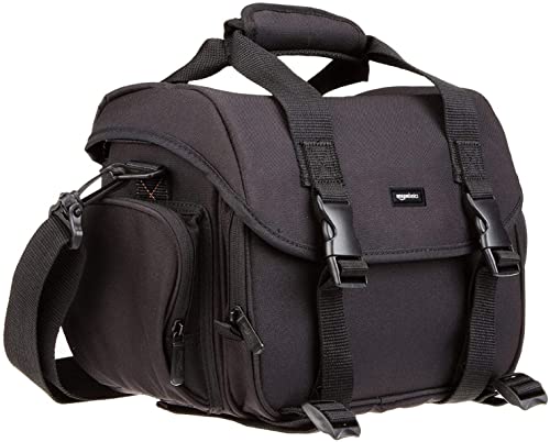 Amazon Basics Large DSLR Gadget Bag, Black with Grey Interior