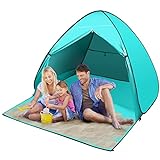 FBSPORT Beach Tent,Standard /X-Large Size Pop Up Beach Shade, UPF 50+ Sun Shelter Instant Portable Tent Umbrella Baby Canopy Cabana with Carry Bag