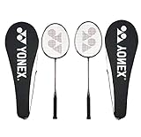 YONEX GR 303 Badminton Racket 2018 Professional Beginner Practice Racquet Face Cover Steel Shaft - Pack of 2