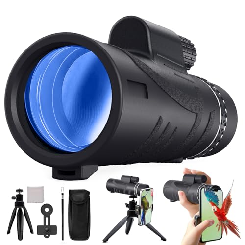 2024 New HD 80x90 High Powered Monocular with Smartphone Adapter and Tripod,Monocular Telescope for Adults,Monoculars for Bird Watching,Wildlife, Hiking, Camping,Concerts, Great Gift