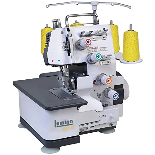 Lumina Sienna, 3-4 Thread Serger With Adjustable Stitch Length, Heavy-Duty, Durable Metal Frame Overlock Machine, Strong And Tough Serger, Included Accesories