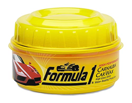 formula 1 Carnauba High-Gloss Shine Car Wax Paste – Carnauba Wax Car Polish for Car Detailing to Shine & Protect – Car Scratch Remover w/Micro Polishing Agents – Car Cleaning Supplies (12 oz)