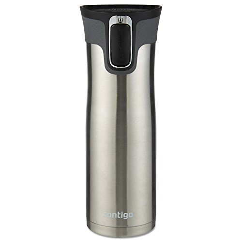 Contigo West Loop Stainless Steel Vacuum-Insulated Travel Mug with Spill-Proof Lid, Keeps Drinks Hot up to 5 Hours and Cold up to 12 Hours, 20oz Steel