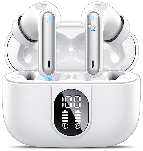 Wireless Earbuds, 2023 Bluetooth Headphones 5.3 HiFi Stereo Earphones, 40H Playtime in-Ear Earbud, Bluetooth Earbud with LED Power Display, IP7 Waterproof Earphones Sport Headset for Android iOS