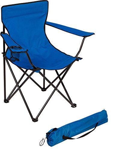 Trademark Innovations Folding Outdoor Beach Camp Chair, 18' L x 31' W x 32' H, Blue
