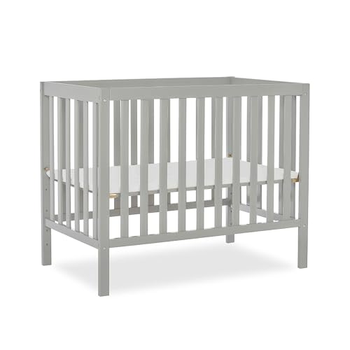 Dream On Me, Edgewood 4-in-1 Convertible Mini Crib, Cool Grey , 40x25x33 Inch (Pack of 1)