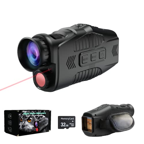 JStoon Digital Night Vision Monocular with Infrared Illuminator & Video Recording, 984ft Long Distance, 1080P Night Vision Goggles Binoculars for Hunting, Camping, Surveillance with 32 GB SD Card