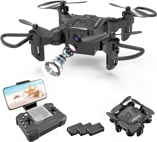 4DV2 Mini Drone with Camera for kids,Nano Portable Pocket Foldable RC Quadcopter Toys Beginners Gifts for Boys Girls,3D Flip,Altitude Hold,Headless Mode,Trajectory Flight,