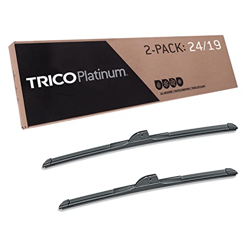 TRICO Platinum® 24 Inch & 19 inch pack of 2 High Performance Automotive Replacement Windshield Wiper Blades For My Car (25-2419), Easy DIY Install & Superior Road Visibility