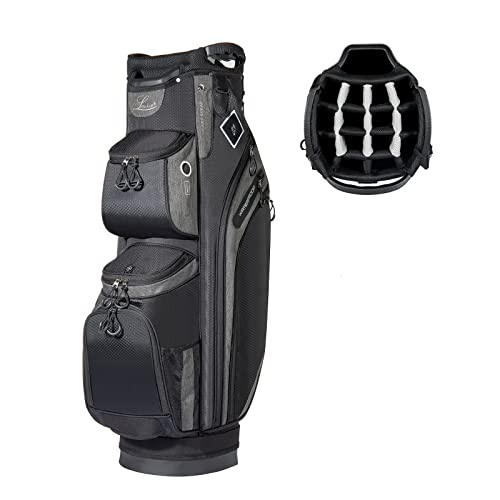 LITELEPH Golf Bags for Men Women Lightweight Cart Bag 14 Way Organizer Divider Top with Cooler Gray