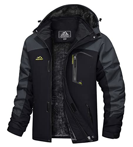 MAGCOMSEN Winter Coats for Men Winter Jacket Insulated Ski Jacket Rain Jacket Rain Coat Waterproof Jaket Fleece Jacket Softshell Jacket Snowboard Jackets