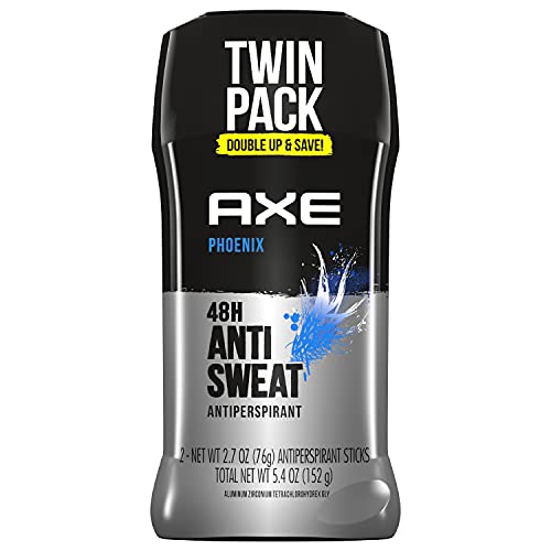 AXE Antiperspirant Deodorant For Men For Long Lasting Freshness Phoenix Crushed Mint And Rosemary 48 Hour Sweat Protection Mens Deodorant 2.7oz Twin Pk